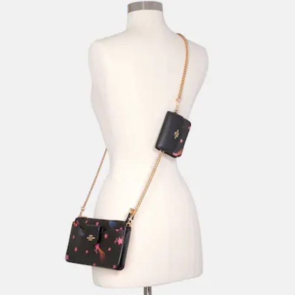 Poppy Crossbody With Card Case With Disco Star Print - Picture 2 of 16